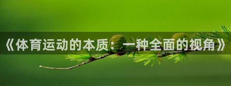 公海赌赌船官方正版app娱乐网站：《体育运动的本质：